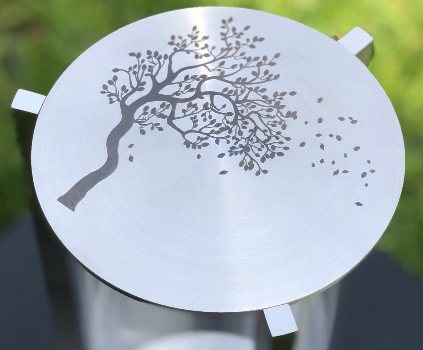 Grablaterne aus Edelstahl RE8M 12x12x18-22cm