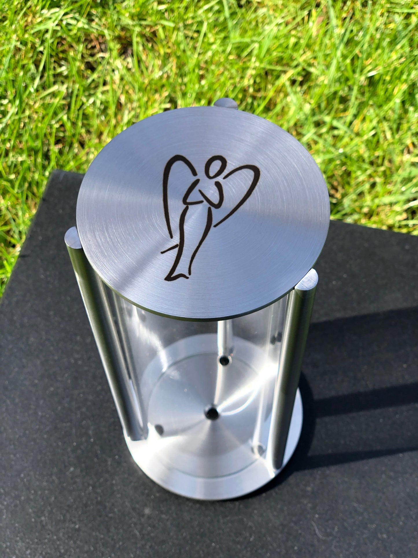 Grablaterne aus Edelstahl R8M 10,5x10,5x18-22cm