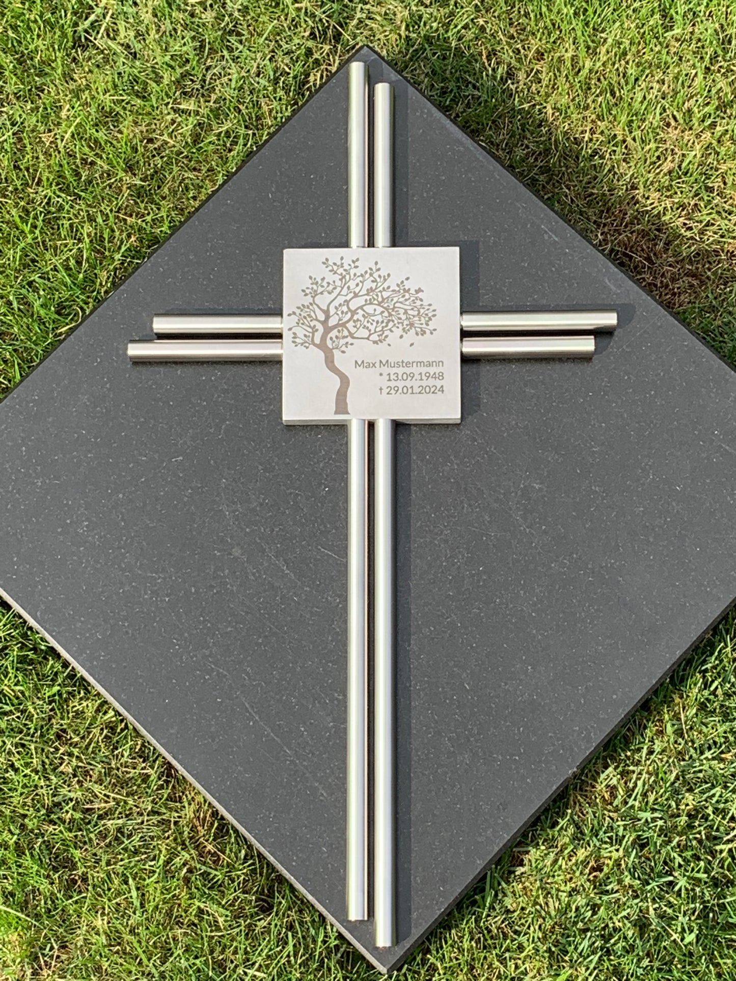 Grabkreuz aus Edelstahl GK88DS