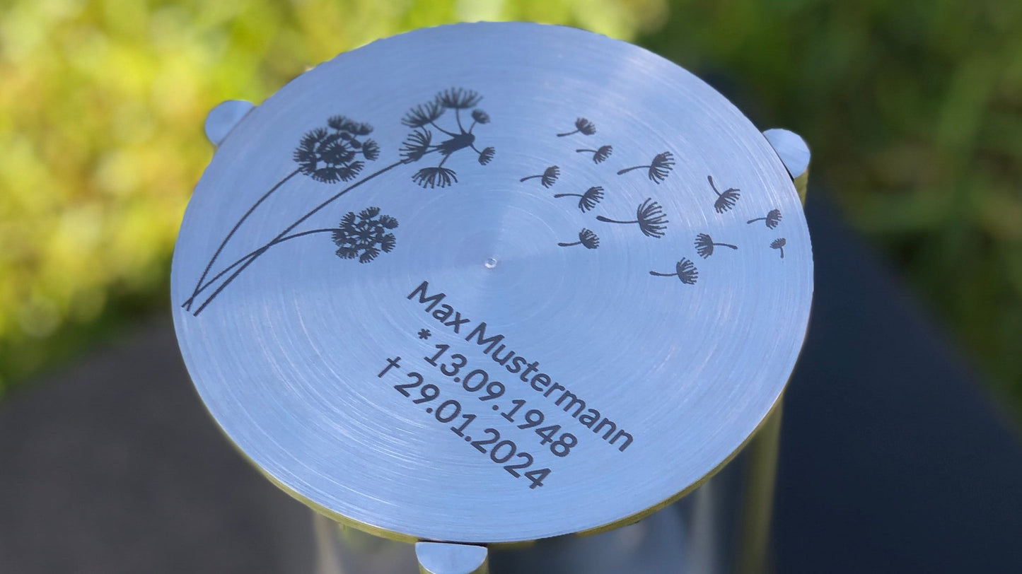 Grablaterne aus Edelstahl RIK10L