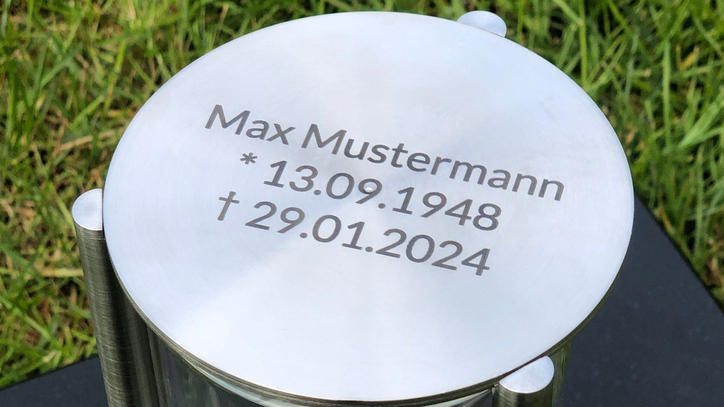 Grablaterne aus Edelstahl RIK10L