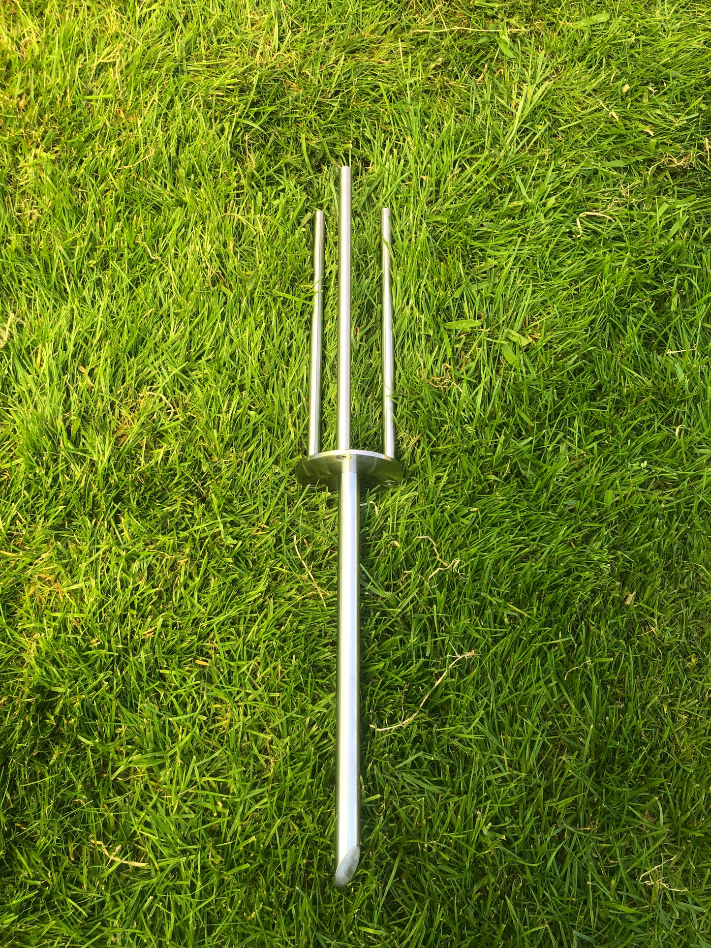 Edelstahlvase Grabvase mit Erdspieß modern