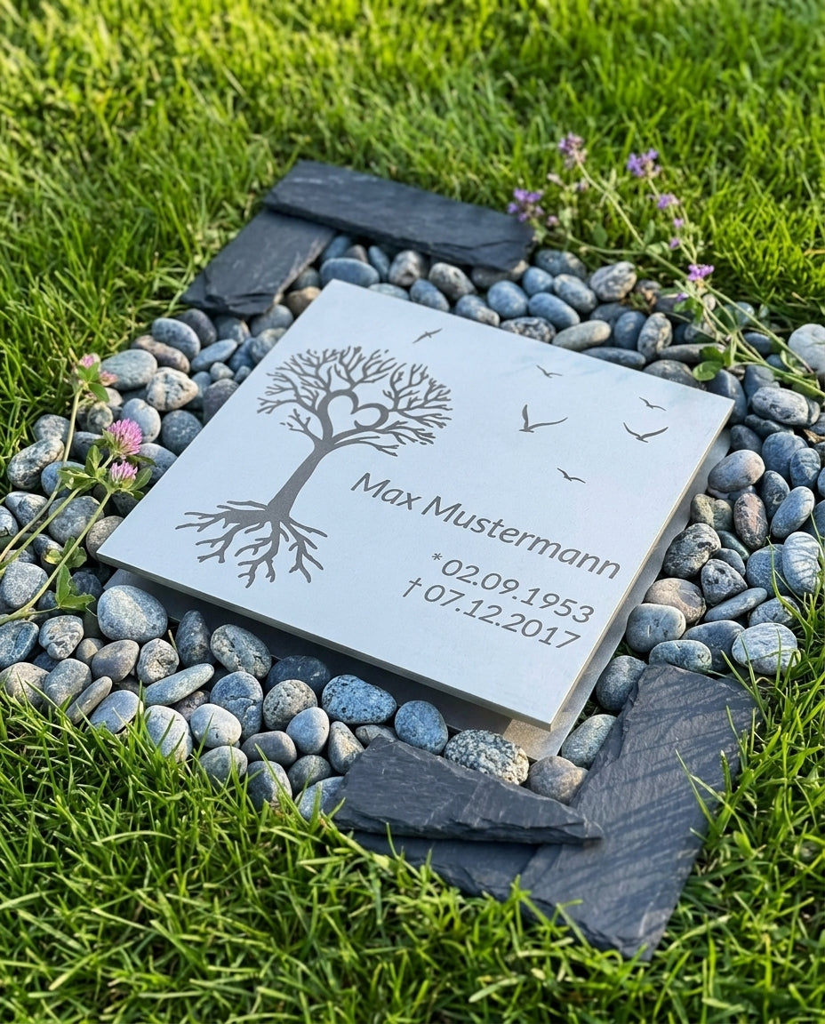 Grabkissen Grabplatte Edelstahl