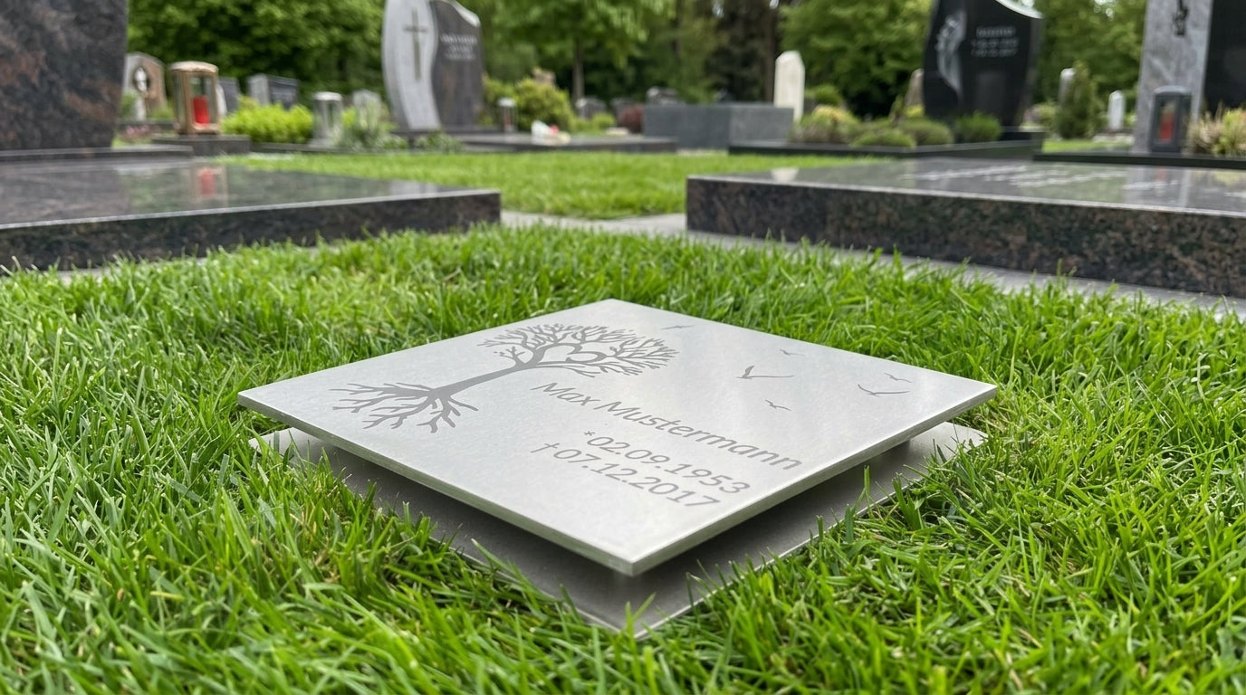 Grabkissen Grabplatte Edelstahl