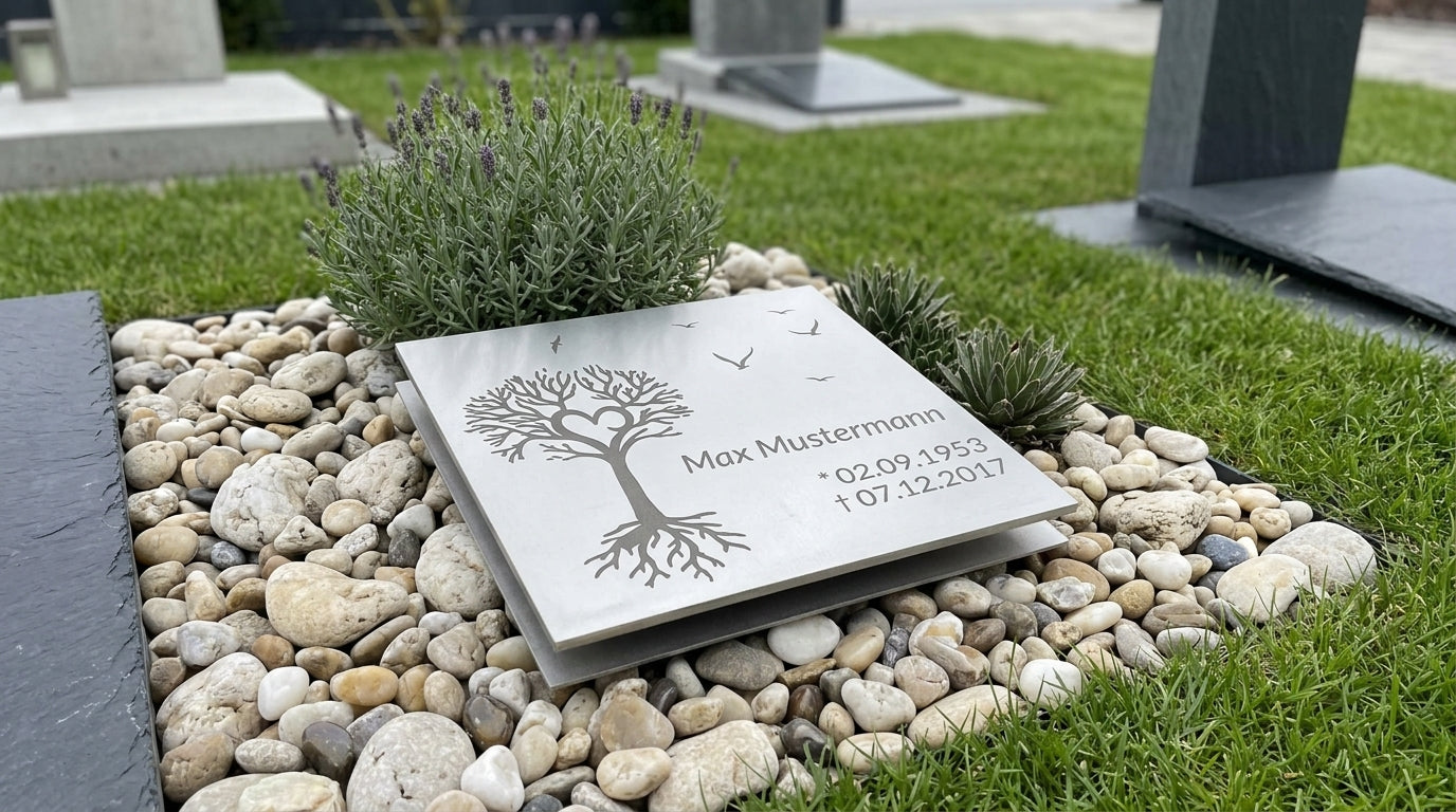 Grabkissen Grabplatte Edelstahl