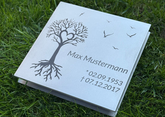 Grabkissen Grabplatte Edelstahl