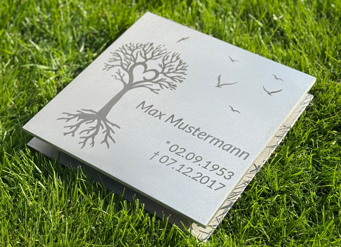 Grabkissen Grabplatte Edelstahl